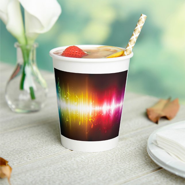 Music Spectrum Soundwave Vibrant Audio Visualizer  Paper Cups (Creator Uploaded)