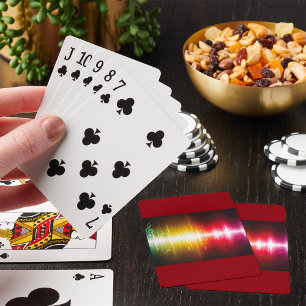 Music Spectrum Soundwave Vibrant Audio Visualizer  Playing Cards