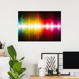 Music Spectrum Soundwave Vibrant Audio Visualizer  Poster
