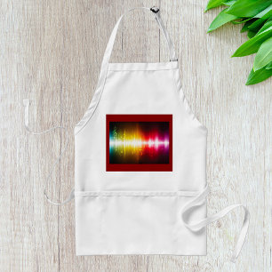 Music Spectrum Soundwave Vibrant Audio Visualizer  Standard Apron