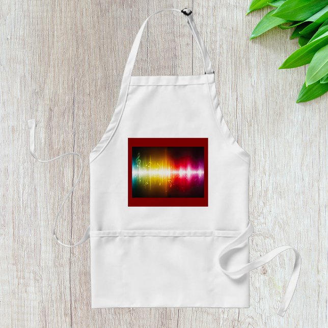 Music Spectrum Soundwave Vibrant Audio Visualizer  Standard Apron (Creator Uploaded)