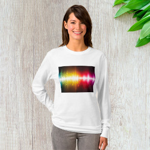 Music Spectrum Soundwave Vibrant Audio Visualizer T-Shirt