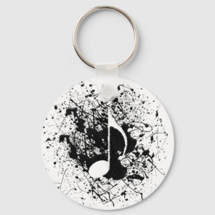Music Splatter Keychain