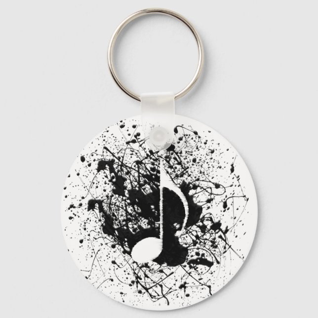 Music Splatter Keychain (Front)