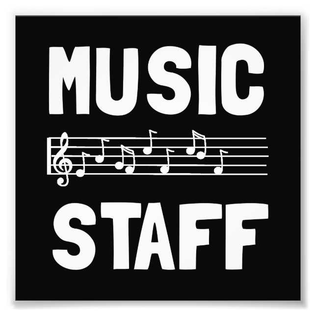 Music Staff Photo Print (Front)