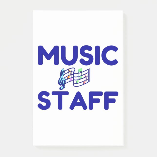 MUSIC STAFF POST-IT NOTES (Front)