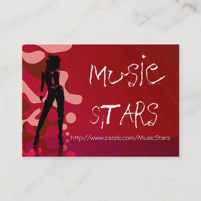 Music Stars Business Card (Front)
