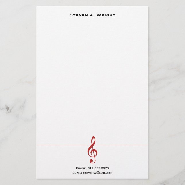 Music Stationery (Front)