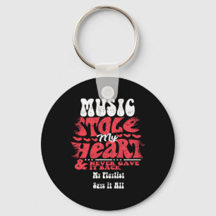 Music Stole My Heart ~ Funny Valentines Day Keychain