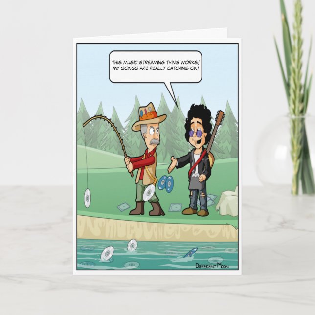 Music Streaming Punny Birthday Card (Front)
