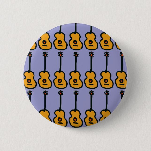 music string instruments 2 inch round button (Front)