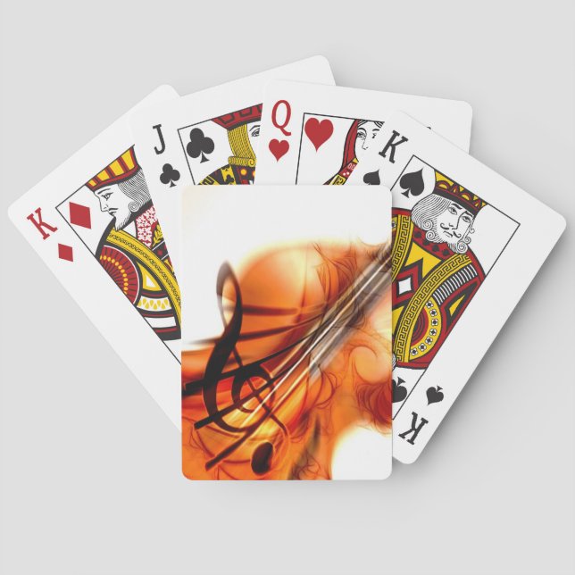 Music  Stringed Instruments Violin Destiny Dance Playing Cards (Back)