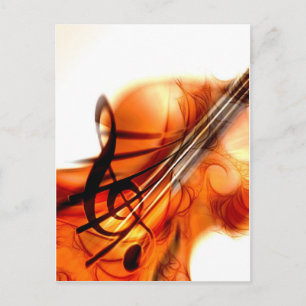 Music  Stringed Instruments Violin Destiny Dance Postcard
