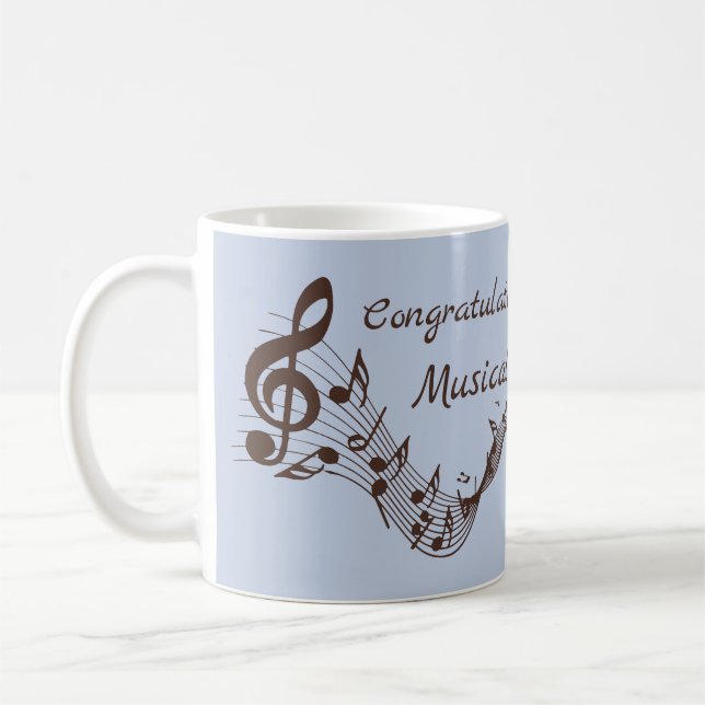 Music student musical graduate coffee mug (Left)