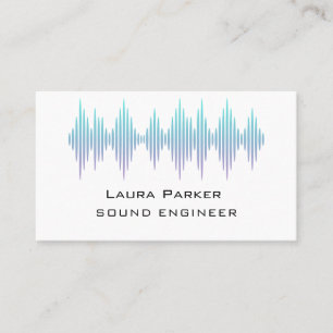 Music Studio Professional Sound Engineer Minimal B Business Card