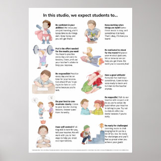 Music Studio Rules Poster