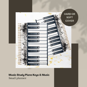 Music Study Piano Keys & Music Small Planner