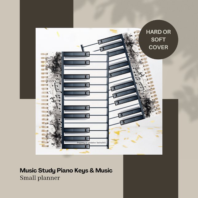 Music Study Piano Keys & Music Small Planner (Créateur téléchargé)