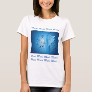 music symbols and notes white T-Shirt