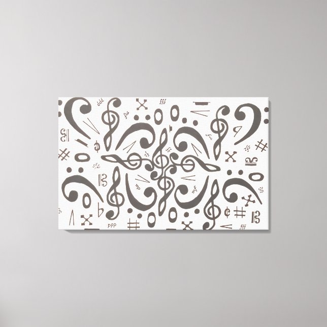 Music Symbols Canvas Print (Front)