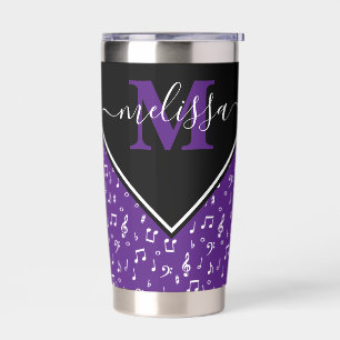 Music symbols personalized insulated tumbler