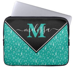 Music symbols personalized   laptop sleeve