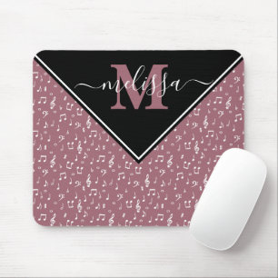 Music symbols personalized mouse pad