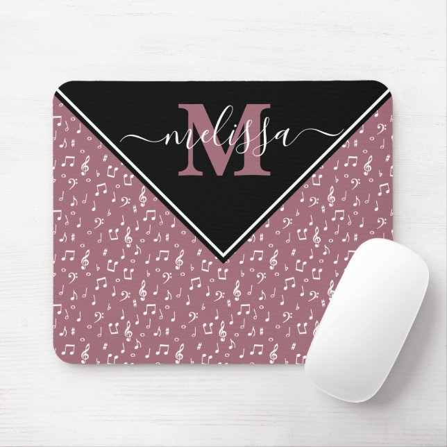 Music symbols personalized  mouse pad (With Mouse)