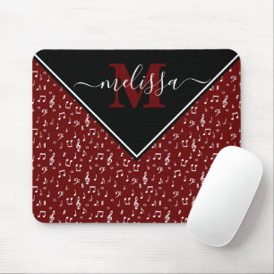 Music symbols personalized mouse pad