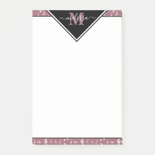Music symbols personalized post-it notes