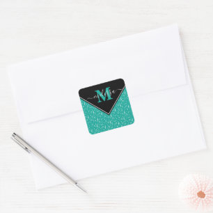 Music symbols personalized square sticker