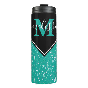 Music symbols personalized  thermal tumbler