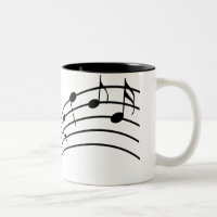 Music Symbols Wavy Staffs Musician's Frosted Glass