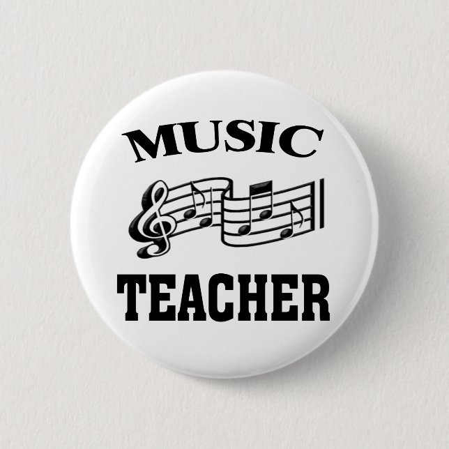 MUSIC TEACHER 2 INCH ROUND BUTTON (Front)
