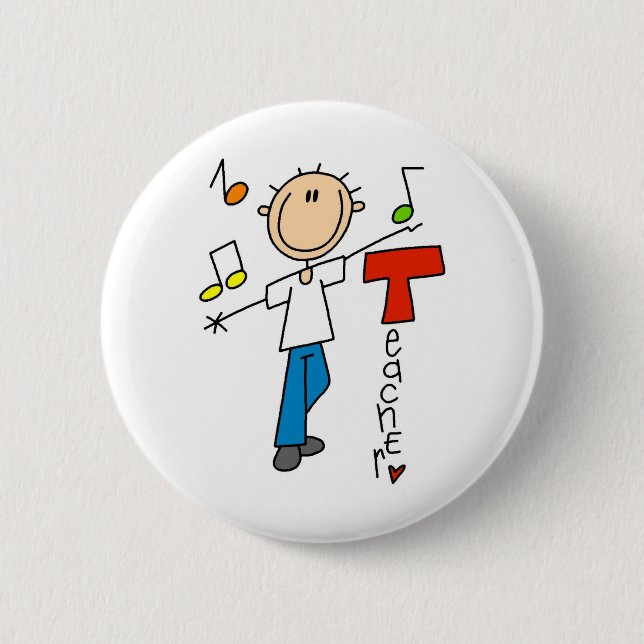 Music Teacher 2 Inch Round Button (Front)