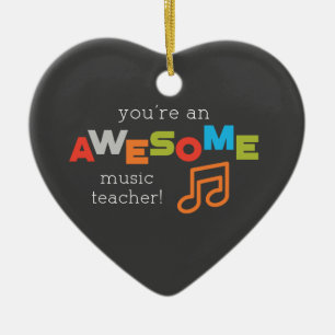 Music Teacher Appreciation Day, Awesome Ceramic Ornament