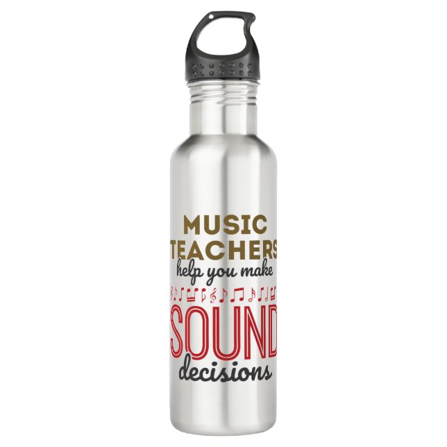 Music Teacher Appreciation Gift Sound Decisions 710 Ml Water Bottle (Front)