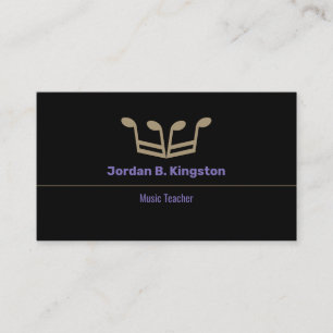 Music Teacher Crown Business Card