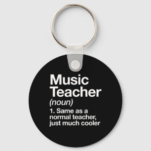 Music Teacher Definition Fun Back To School First  Keychain
