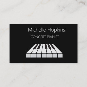 Music Teacher Elegant Piano Keys Calling Card