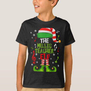 Music Teacher Elf Christmas Family Matching Xmas G T-Shirt