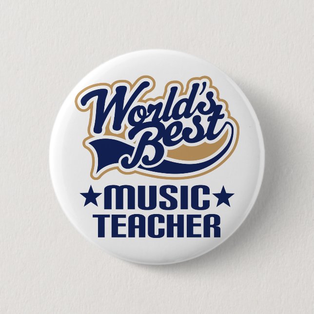 Music Teacher Gift 2 Inch Round Button (Front)