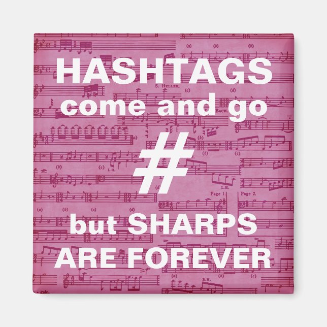 Music Teacher Gift, funny magnet, piano music Magnet (Front)