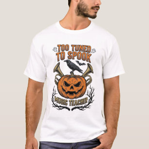Music Teacher Halloween Pumpkin Engraving Shirt De