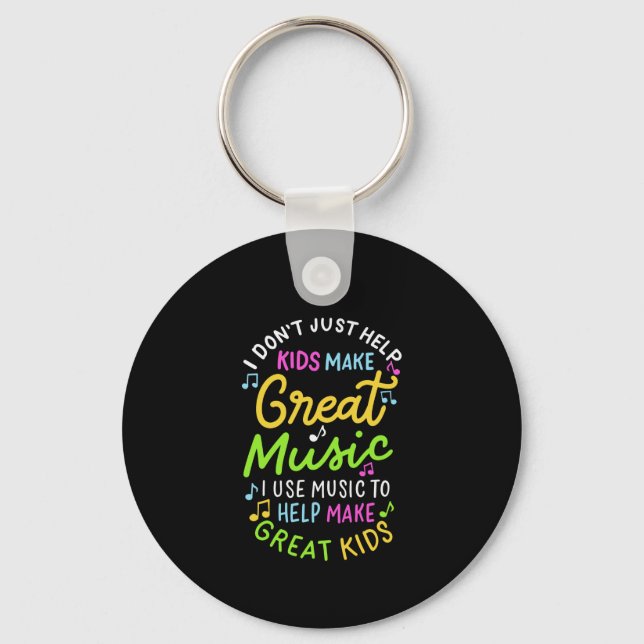 Music Teacher - Help Kids Make Music Gift Keychain (Front)