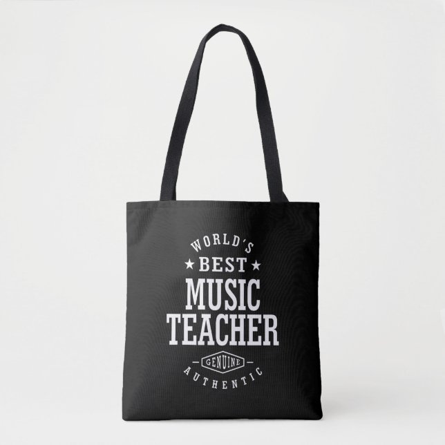 Music Teacher Job Title Gift Tote Bag (Front)