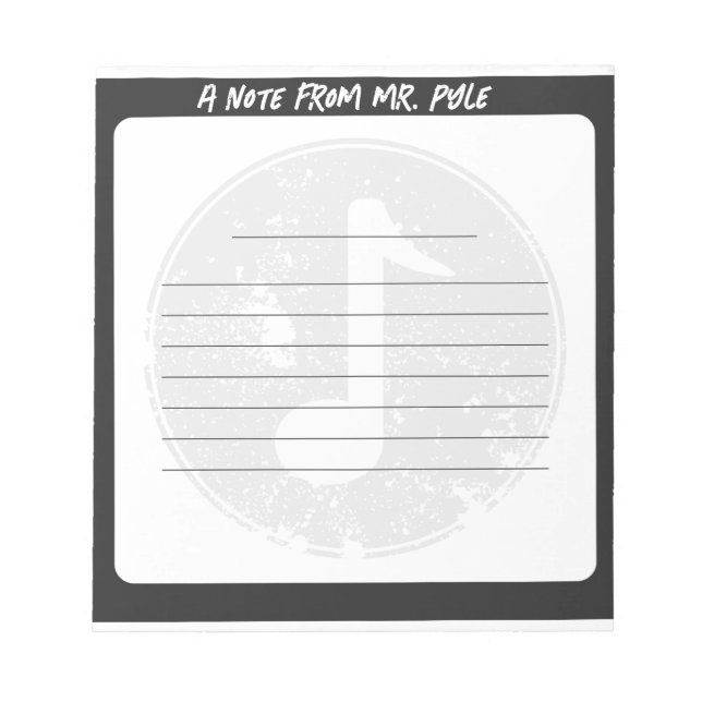 Music Teacher Notepad  (Front)
