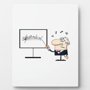 music teacher older man graphic plaque