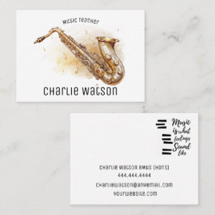 Music Teacher Personalized Business Card