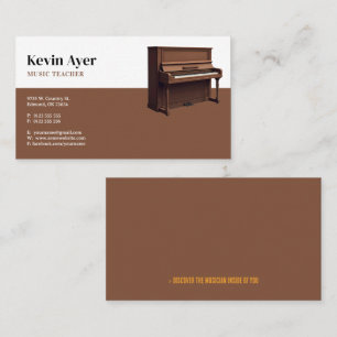Music Teacher Piano Business Card